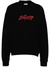 Off-white Logo-embroidered Sweatshirt In Black
