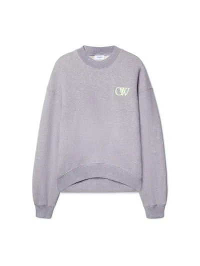 OFF-WHITE OFF-WHITE LOGO EMBROIDERED CREWNECK SWEATSHIRT