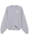 Off-white Logo-embroidered Sweatshirt In Grey