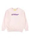 Off-white Logo-embroidered Sweatshirt In Pink