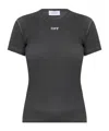 Off-white Off Stamp Rib Basic Tee Washed Grey Wh In Black