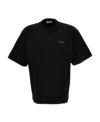 Off-white 'barber Arrow' Black T-shirt With Logo On The Front And Maxi Logo On The Back In Black