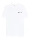 Off-white Cotton T-shirt With Graphic Design And Crew Neck In White