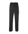 Off-white Logo-embroidered Tailored Trousers In Black