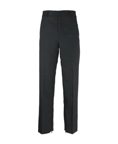 Off-white Logo-embroidered Tailored Trousers In Black