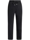 Off-white Floral-embroidered Track Pants In Black