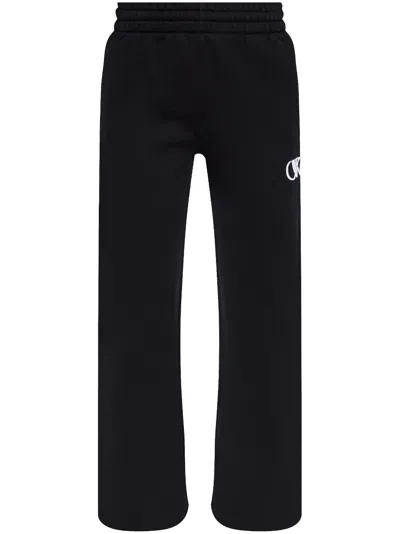 OFF-WHITE LOGO-EMBROIDERED TRACK PANTS