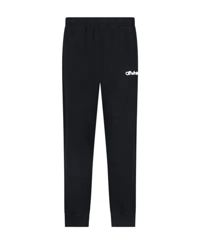 Off-white Logo-embroidered Track Pants In Black