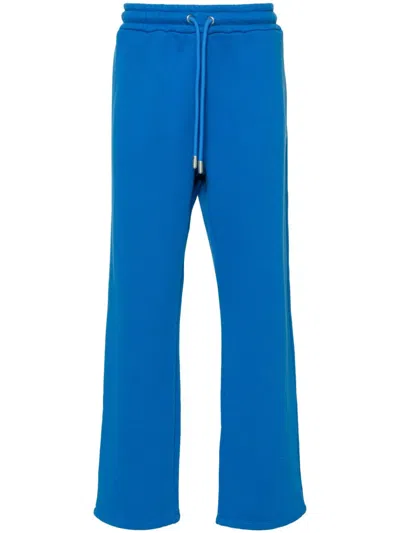 Off-white Logo-embroidered Track Pants In Blue