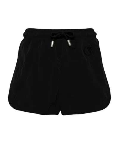 OFF-WHITE OFF-WHITE DRAWSTRING ELASTIC WAIST SHORTS