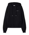 Off-white Off- Brushed Cotton Skate Fit Tattoo Arrow Men's Hoodie In Black