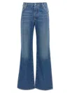 Off-white Logo Embroidered Denim Trousers In Blue