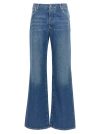 Off-white Logo Embroidered Denim Trousers In Blue