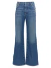 Off-white Off White Logo Embroidery Jeans In Blue