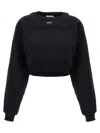 Off-white Cotton Sweatshirt With Frontal Logo