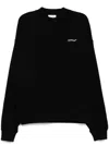 Off-white Men's Cotton Crew-neck Sweatshirt In Black