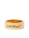 Off-white Logo Ring In Gold