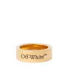 Off-white Logo Ring In Yellow