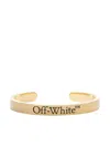 Off-white Logo Bangle Bracelet In Gold
