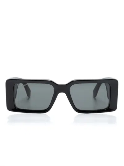 OFF-WHITE LOGO-ENGRAVED RECTANGLE-FRAME SUNGLASSES