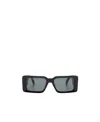 Off-white Logo-engraved Rectangle-frame Sunglasses In Gray