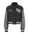 Off-white Logo Flocked Button-up Jacket In Black