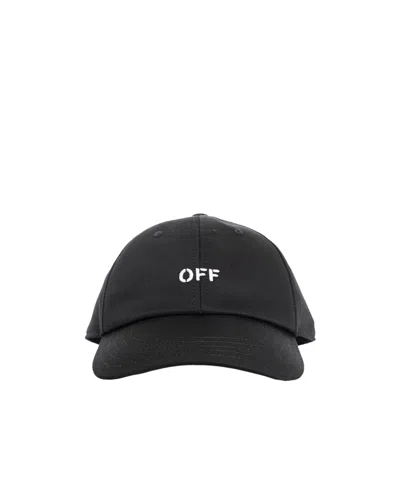 Off-white Logo Hat In Black