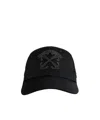 Off-white Solid Color Cap With Embossed Details In Black