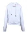 Off-white Logo Hooded Sweater In Blue