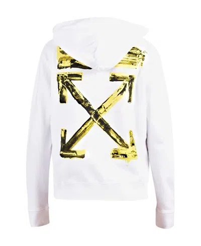Off-white Logo Hooded Sweater In White