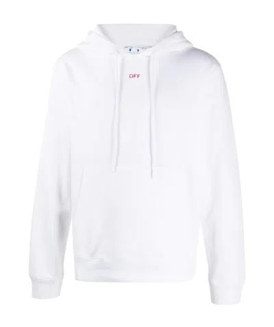 Off-white Logo Hooded Sweater In White