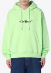 Off-white Logo Hooded Sweatshirt In Green