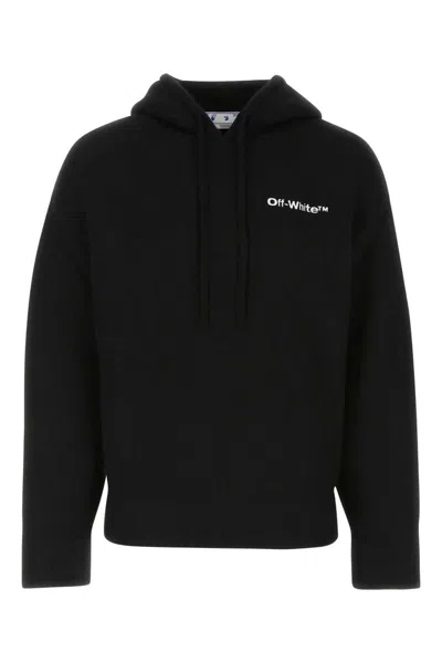 Off-white Off White Off White Knitted Hoodie In Black