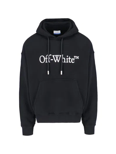 Off-white Logo Hoodie In Black