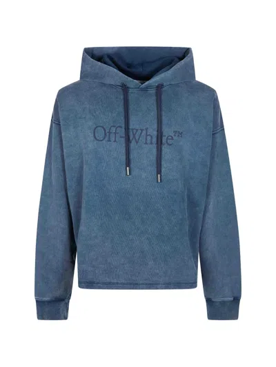 Off-white Laundry Loose Hoodie In Blue