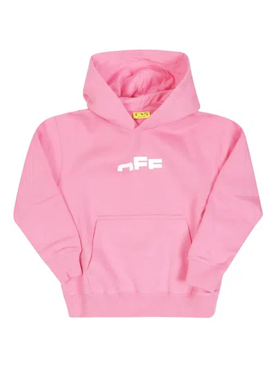 Off-white Kids' Logo Hoodie In Pink