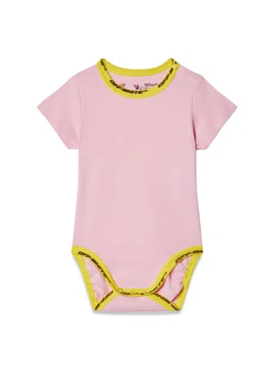 Off-white Babies' Industrial Logo-trimmed Body In Pink