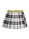 Off-white Diagonal Checked Flannel Skirt In Pattern