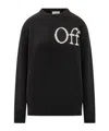 Off-white Bookish Shared Knit Crewneck In Black