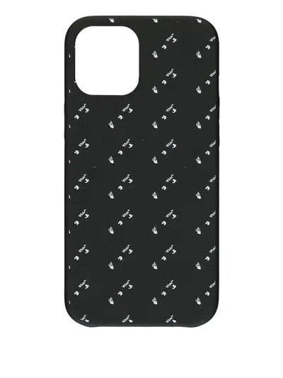 Off-white Logo Iphone 12 Case In 黑色