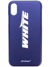 Off-white Logo Iphone X Case In Blue