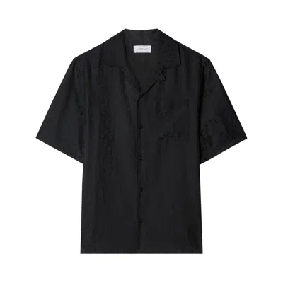 Pre-owned Off-white Logo Jacquard Camp Collar Shirt 'black' | Men's Size Xl
