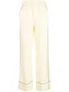Off-white Logo-patch Elasticated-waist Trousers In Gelb