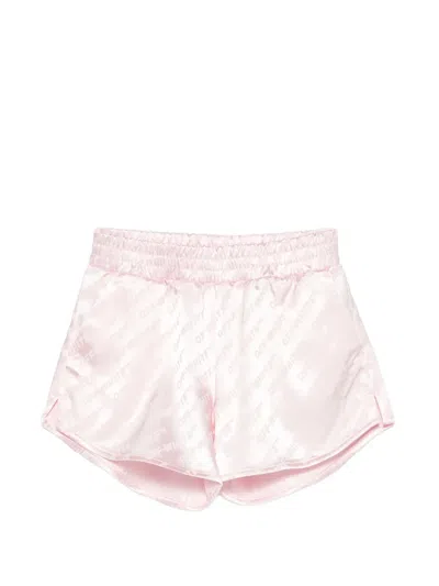 Off-white Kids' Logo-jacquard Shorts In Pink