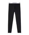 Off-white Logo Band Seamless Leggings With Stretch Fit In Black