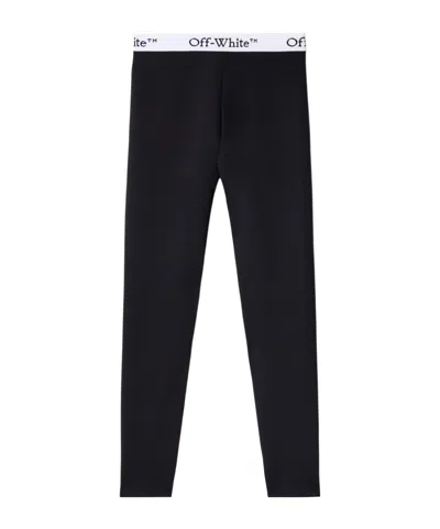 OFF-WHITE OFF-WHITE LOGO WAISTBAND STRETCH LEGGINGS