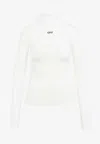 Off-white Off White Funnel Neck T Shirt With Off Logo In White