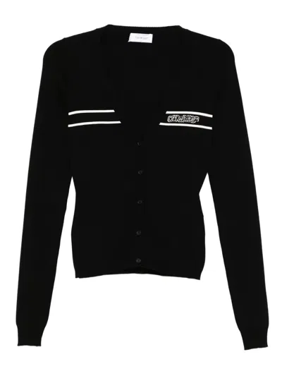 Off-white Logo Long-sleeves Cardigans