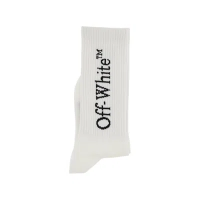 Off-white Logo Long Socks Kids In White