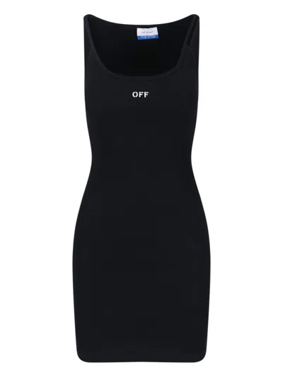 Off-white Logo Midi Dress In Black